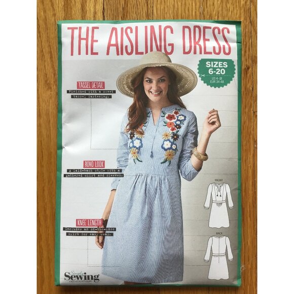 Misses Peasant Dress Pattern Multi Size UNCUT The Aisling Dress - Picture 1 of 5